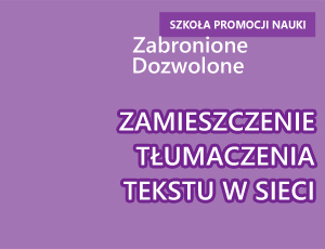 Zamieszczenie tłumaczenia tekstu w sieci