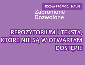 Repozytorium i teksty, które nie są w otwartym dostępie