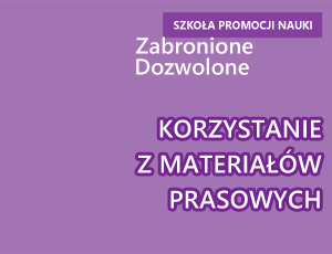 Korzystanie z materiałów prasowych